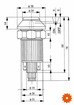 Schakelaar 11110210PN - 11110210PN -  MerknaamPneutron 

 Eigenschappen- Volt (nominal) 12V of 24V 
- Bedrijfstemperatuur -30 tot +70 C 
- Gloeilamp 0.9W (12V of 24V) 
- Belastbaarheit: minimaal 10mA, maximaal 15A 
- Maximale stroom per kontaketpaar 25A 
- Maximale stroom per Schakeling 50A 
- Elektr. levensduur 500.000 schakelingen 
- Schuifstekkeraansluiting 6.3x0.8 ( E-CU, 5um ) 
- Stof en spatwaterdicht 
- Schakelaarzijde IP67 

 Infomet arretering 

 Eenheidper stuk 

 KleurGroen 

 Volt12 
