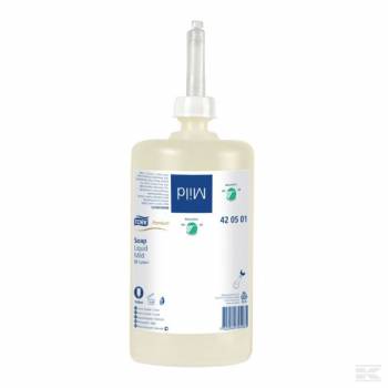 Handreiniger liquid mild Tork - PM420501 -  - Perfect voor normaal handen wassen. 
- Maakt de huid schoon en beschermt deze actief 
- Huidvriendelijk, milde samenstelling 

 1 liter 
