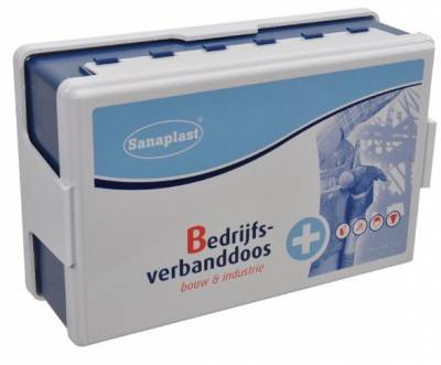 Bedrijfsverbanddoos universeel - SANAP0695 -   ABS-Verbanddoos 
- Voorzien van 2 sluitclips 
- Inclusief wandhouder 
