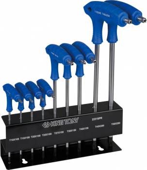 Set TORX® L-inbussleutels met handgreep in display - 9 dlg -  