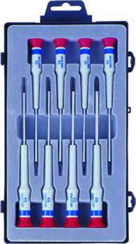 Sleufkop- en precisieschroevendraaierset - 8 dlg -  