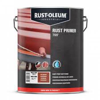 SP7885 Rust-Oleum 769® vochtwerende roestprimer zwart/grijs 5 l - SP7885  -  Rust-Oleum769® vochtwerende roestprimer is een één-component roestprimer op basis van een visolie alkyd bindmiddel. Het is speciaal ontwikkeld om op handontroeste en eventueel licht vochtige metalen ondergronden te worden aangebracht. De primer dringt diep door in de roest, bied een optimale bescherming en kan worden aangebracht met de kwast, verfroller en verfspuit. 
