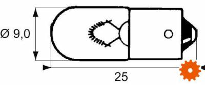 Gloeilamp 12V 2W BA9s -  