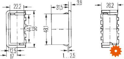 Montagesysteem voor Wipschakelaar Hella - 8HG716735001 