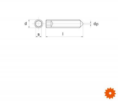 Inbusstelbout M8x10 RVS-A4 -  