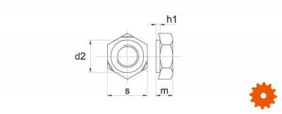 DIN 929 Zeskantlasmoeren metrisch RVS A2 - AISI 304 - 9296RVSP001 