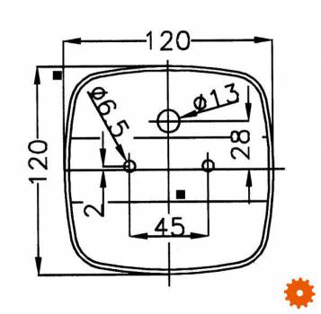 Achterlicht 120 x120mm - BBSK1235 