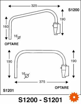 Spiegelarm standaard - CA3001201 