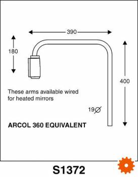 Spiegelarm met bekabeling - CA3001372 