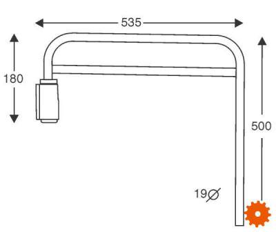 Spiegelarm standaard - CA3001382 