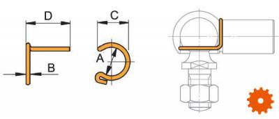 Borgring voor kogelkop - CA7180510 