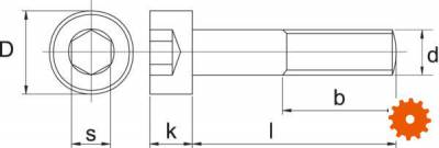 DIN 912 Cilinderschroeven met binnenzeskant metrisch 10.9 zwart - 9121090109B 