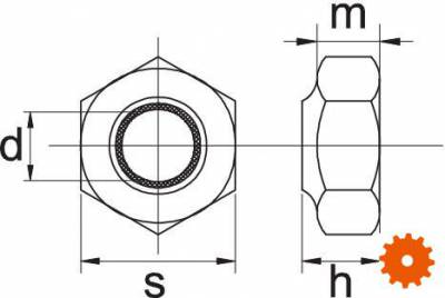 DIN 979 Lage kroonmoeren metrisch 14 H zwart - 97924B 