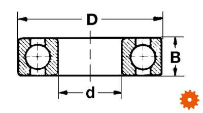 Nilos - afdichting type ZAV voor lagers serie 63 - 6302ZAV 