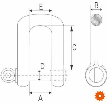 D-sluitingen verzinkt - DS08 