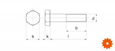 DIN 931 Zeskantbouten metrisch RVS A4 - AISI 316 -  