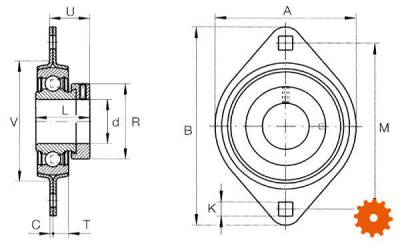 Plaatstalen lagerschalen INA/FAG, serie MST.. -  