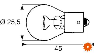 Gloeilamp 12V 18W BA15s - B1228 