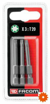 EX.6J3 set met 3 gegroefde bits voor Torx®-schroeven, 1/4