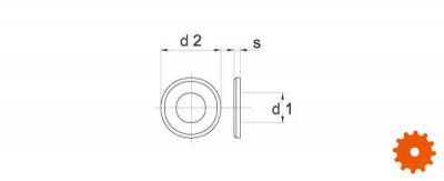 Sluitring zwart M27 -  