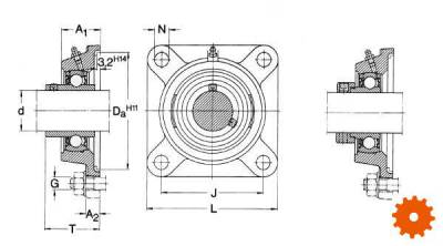 Lagerblokken cpl. SKF, serie FY..FM - FY50FMSKF 