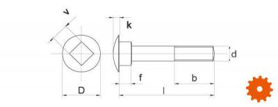 DIN 603 Slotbouten zonder moer metrisch RVS A2 - AISI 304 -  