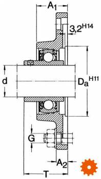 Lagerblokken cpl. SKF, serie FYTB..WF -  