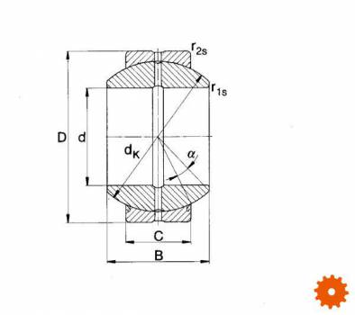 Gewrichtslager INA, serie GE..FW - GE8FWINA 