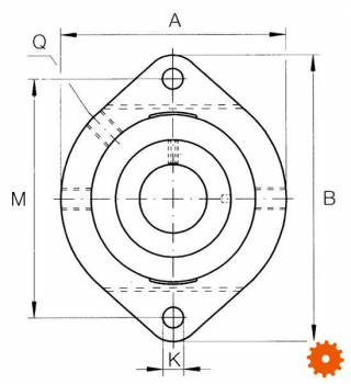 Lagerhuizen gietijzer INA/FAG, serie GLCTE - GGGLCTE07 