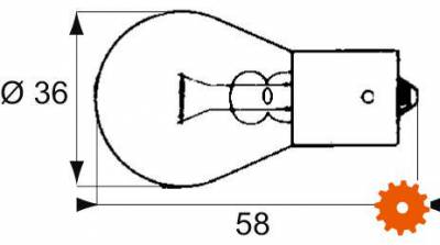 Gloeilamp 12V 25W BA15s - GL12496 