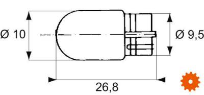 Gloeilamp 12V 3W W2 1x9,5d - B1229 