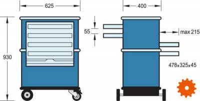 1580 Gereedschapwagen Gedore -  