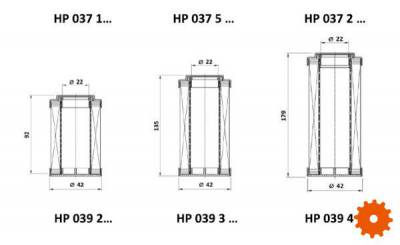 Filterelement type HP039 voor persfilter FMP038/FMP039 - HP0392P10AN 