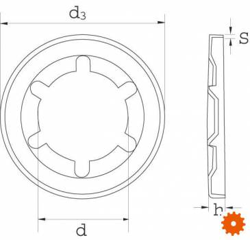 Starlock borgringen zwart - SL04 