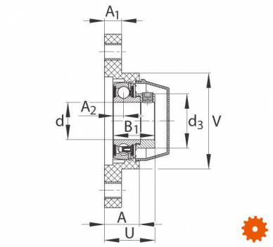 Lagerhuis kunsstof corrotect INA/FAG , serie PCJT..TVFA1255 - PCJT25TVFA1255 