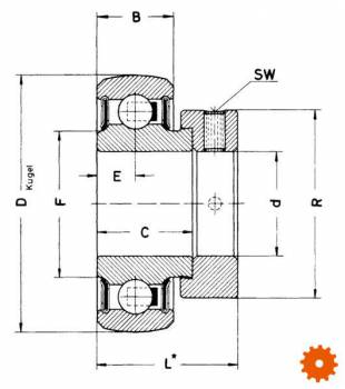 Spanlagers INA/FAG, serie E..KRR - E30KRR 