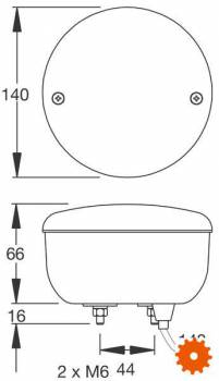 Achteruitrijlicht 12/24V LED -  