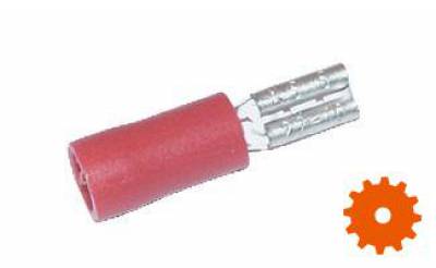 Vlakstekkerhuls rood 0,5-1,0 mm² -  