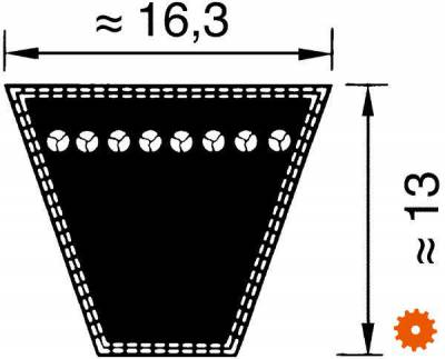 V-snaren grootvermogen smalprofiel DIN 7753 profiel SPB / 17 - SPB2650 