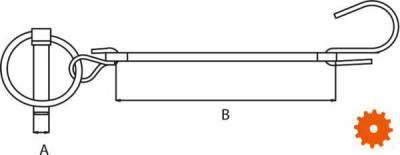 Borgpennen met PVC koord - LP11SAKR 