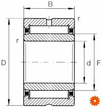 Naaldlager incl IR-ring NKI - NKI612TVXL 