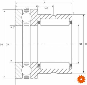 Naaldhulzen INA/FAG, serie NKX - NKX30ZA 