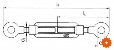 DIN 1480 Spanschroeven 2 ogen verzinkt - 148006GG 