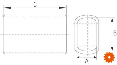 Pershulzen voor lierkabel aluminium -  