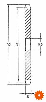 Plaatwiel 20 tands 1/2x1/8 -  