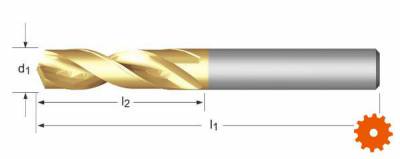 R520 Spiraalboor HM-TIN Dormer - R52040 