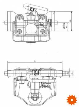 Aanhangerkoppelingen KS80 Rockinger met adapterplaat - ROE74L141 