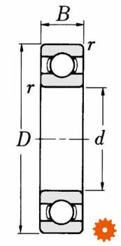 Groefkogellagers SKF, serie 160.. - 16002SKF 