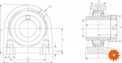 Lagerblokken cpl. INA/FAG, serie RSHE - RSHE25N 