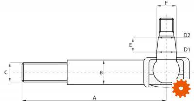 Kogelkop - gehoekt met buitendraad - SHP139KR 